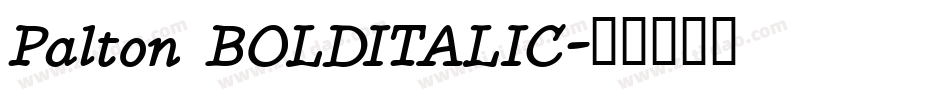 Palton BOLDITALIC字体转换